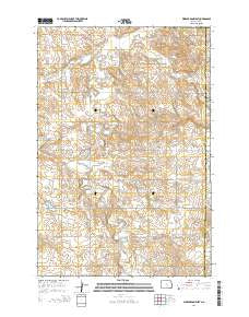 Weisser Dam West North Dakota Current topographic map, 1:24000 scale, 7.5 X 7.5 Minute, Year 2014
