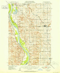 Wilton North Dakota Historical topographic map, 1:62500 scale, 15 X 15 Minute, Year 1950