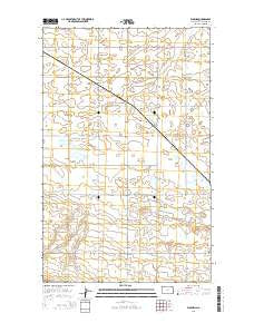 Woburn North Dakota Current topographic map, 1:24000 scale, 7.5 X 7.5 Minute, Year 2014