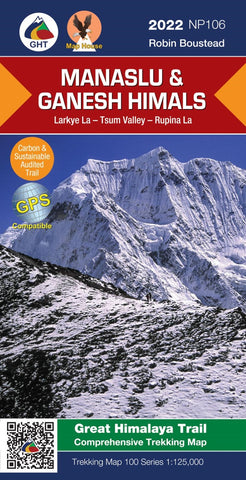 Buy map Manaslu and Ganesh Himals Region: 1:125,000 Trekking Map (The Great Himalaya Trail Series Maps NP106)