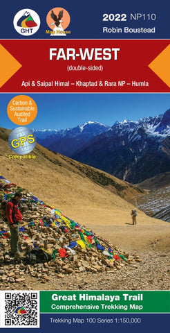 Buy map Far-West Trekking Map : Api & Saipal Himal - Khaptad & Rara NP - Humla (Double Sided)