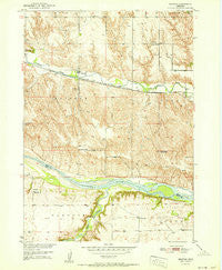 Bristow Nebraska Historical topographic map, 1:24000 scale, 7.5 X 7.5 Minute, Year 1951