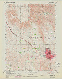 Broken Bow Nebraska Historical topographic map, 1:24000 scale, 7.5 X 7.5 Minute, Year 1951