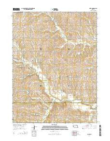 Burr Nebraska Current topographic map, 1:24000 scale, 7.5 X 7.5 Minute, Year 2014
