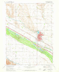 Gothenburg Nebraska Historical topographic map, 1:24000 scale, 7.5 X 7.5 Minute, Year 1970