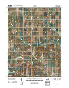 Hubbell Nebraska Historical topographic map, 1:24000 scale, 7.5 X 7.5 Minute, Year 2011