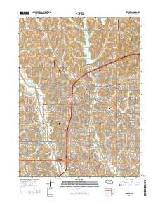 Irvington Nebraska Current topographic map, 1:24000 scale, 7.5 X 7.5 Minute, Year 2014
