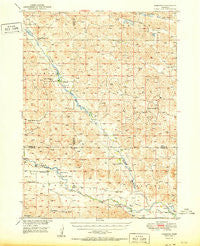 Koshopah Nebraska Historical topographic map, 1:62500 scale, 15 X 15 Minute, Year 1951
