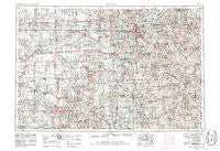 Lincoln Nebraska Historical topographic map, 1:250000 scale, 1 X 2 Degree, Year 1955