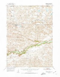 Merriman Nebraska Historical topographic map, 1:62500 scale, 15 X 15 Minute, Year 1951