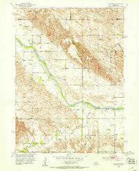 Milburn Nebraska Historical topographic map, 1:24000 scale, 7.5 X 7.5 Minute, Year 1951