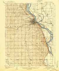 Nebraska City Nebraska Historical topographic map, 1:62500 scale, 15 X 15 Minute, Year 1907