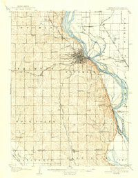 Nebraska City Nebraska Historical topographic map, 1:62500 scale, 15 X 15 Minute, Year 1907