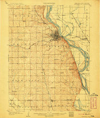 Nebraska City Nebraska Historical topographic map, 1:62500 scale, 15 X 15 Minute, Year 1907