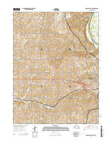 Nebraska City NW Nebraska Current topographic map, 1:24000 scale, 7.5 X 7.5 Minute, Year 2014