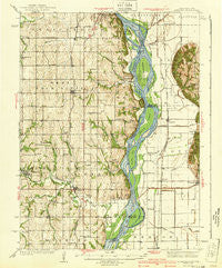 Nehawka Nebraska Historical topographic map, 1:62500 scale, 15 X 15 Minute, Year 1940