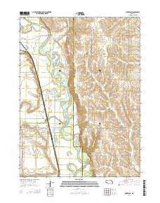 Nickerson Nebraska Current topographic map, 1:24000 scale, 7.5 X 7.5 Minute, Year 2014
