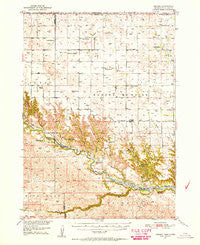 Norden Nebraska Historical topographic map, 1:62500 scale, 15 X 15 Minute, Year 1950