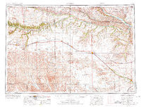 O'Neill Nebraska Historical topographic map, 1:250000 scale, 1 X 2 Degree, Year 1955