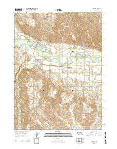 Oakdale Nebraska Current topographic map, 1:24000 scale, 7.5 X 7.5 Minute, Year 2014