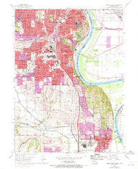 Omaha South Nebraska Historical topographic map, 1:24000 scale, 7.5 X 7.5 Minute, Year 1956