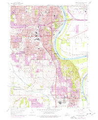 Omaha South Nebraska Historical topographic map, 1:24000 scale, 7.5 X 7.5 Minute, Year 1956