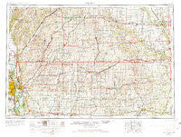 Omaha Nebraska Historical topographic map, 1:250000 scale, 1 X 2 Degree, Year 1954