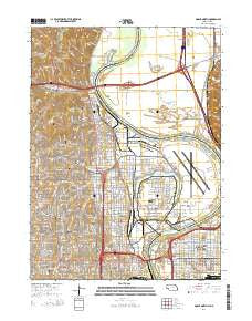 Omaha North Nebraska Current topographic map, 1:24000 scale, 7.5 X 7.5 Minute, Year 2014