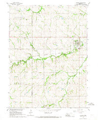 Palmyra Nebraska Historical topographic map, 1:24000 scale, 7.5 X 7.5 Minute, Year 1966