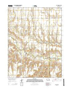 Pauline Nebraska Current topographic map, 1:24000 scale, 7.5 X 7.5 Minute, Year 2014