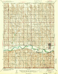 Red Cloud Nebraska Historical topographic map, 1:62500 scale, 15 X 15 Minute, Year 1942