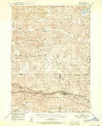 Seneca Nebraska Historical topographic map, 1:62500 scale, 15 X 15 Minute, Year 1951