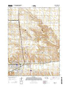 Sidney Nebraska Current topographic map, 1:24000 scale, 7.5 X 7.5 Minute, Year 2014