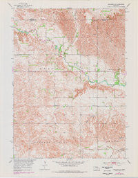 Spalding NW Nebraska Historical topographic map, 1:24000 scale, 7.5 X 7.5 Minute, Year 1954