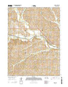 Unadilla Nebraska Current topographic map, 1:24000 scale, 7.5 X 7.5 Minute, Year 2014
