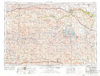 Valentine Nebraska Historical topographic map, 1:250000 scale, 1 X 2 Degree, Year 1957
