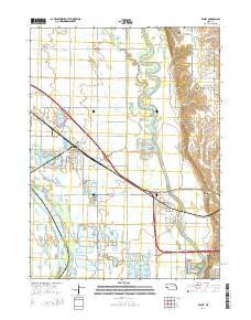 Valley Nebraska Current topographic map, 1:24000 scale, 7.5 X 7.5 Minute, Year 2014