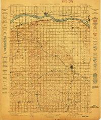 Wahoo Nebraska Historical topographic map, 1:125000 scale, 30 X 30 Minute, Year 1899