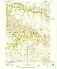 Walnut Nebraska Historical topographic map, 1:24000 scale, 7.5 X 7.5 Minute, Year 1954