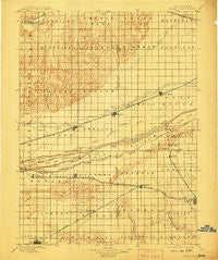 Wood River Nebraska Historical topographic map, 1:125000 scale, 30 X 30 Minute, Year 1896