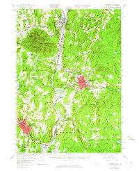 Claremont New Hampshire Historical topographic map, 1:62500 scale, 15 X 15 Minute, Year 1957