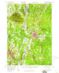 Claremont New Hampshire Historical topographic map, 1:62500 scale, 15 X 15 Minute, Year 1957
