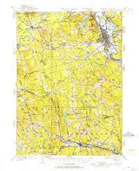 Concord New Hampshire Historical topographic map, 1:62500 scale, 15 X 15 Minute, Year 1949