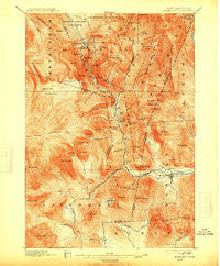 Crawford Notch New Hampshire Historical topographic map, 1:62500 scale, 15 X 15 Minute, Year 1896