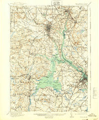 Dover New Hampshire Historical topographic map, 1:62500 scale, 15 X 15 Minute, Year 1918