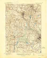 Dover New Hampshire Historical topographic map, 1:62500 scale, 15 X 15 Minute, Year 1918