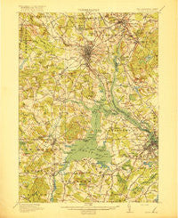 Dover New Hampshire Historical topographic map, 1:62500 scale, 15 X 15 Minute, Year 1918