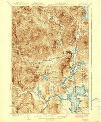 Errol New Hampshire Historical topographic map, 1:62500 scale, 15 X 15 Minute, Year 1934