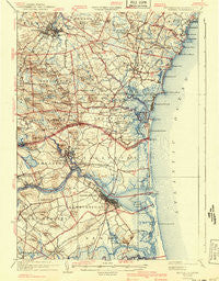 Exeter New Hampshire Historical topographic map, 1:62500 scale, 15 X 15 Minute, Year 1934