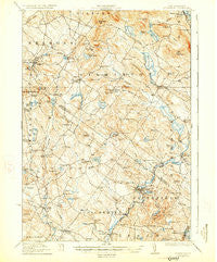 Gilmanton New Hampshire Historical topographic map, 1:62500 scale, 15 X 15 Minute, Year 1927